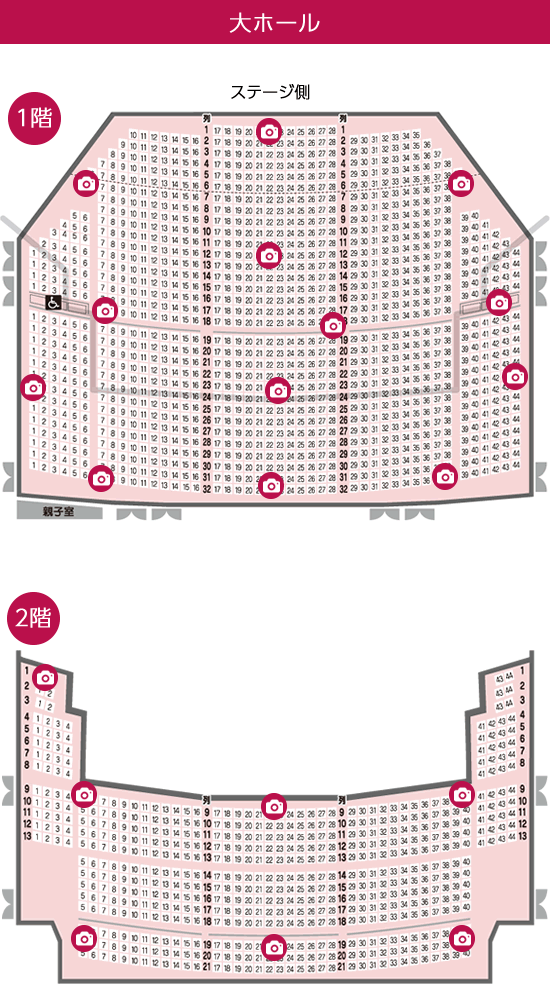 大ホール1階ポイントビューの図