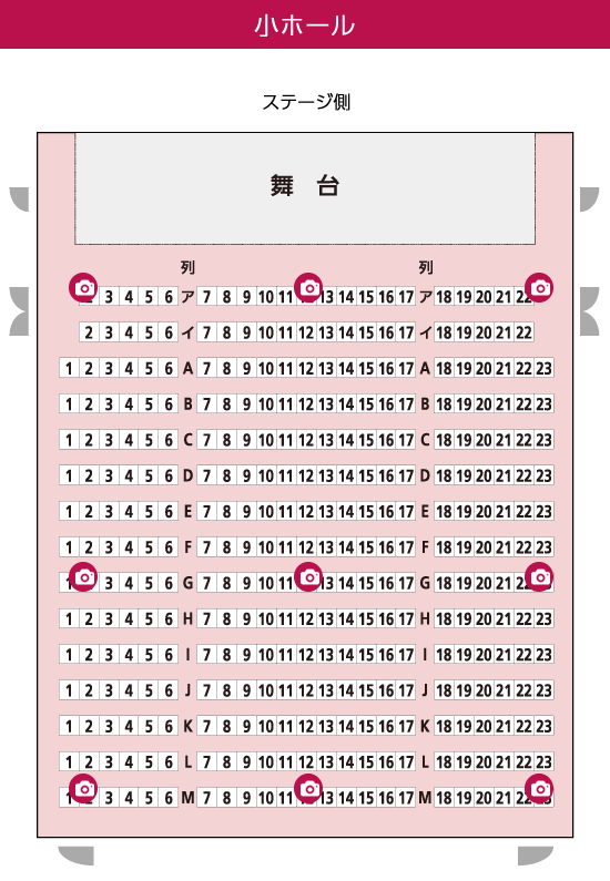 小ホールポイントビューの図